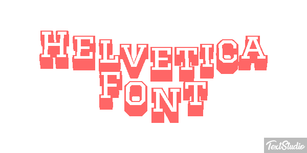 Helvetica Font Text effect