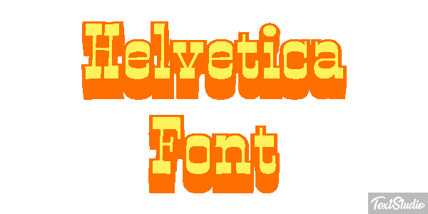 Helvetica Font Text effect