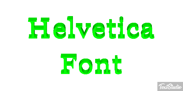 Helvetica Font Text effect
