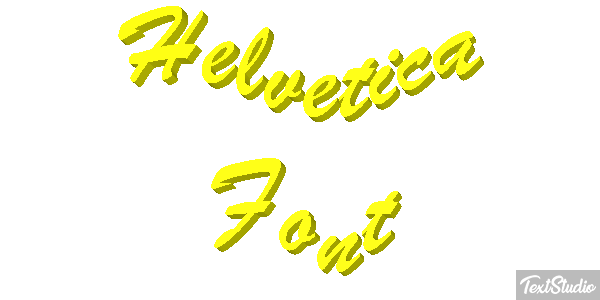 Helvetica Font Text effect