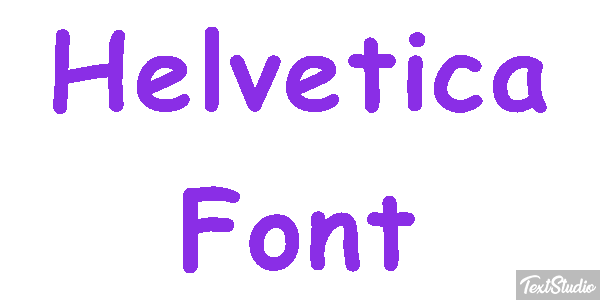 Helvetica Font Text effect
