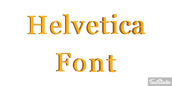 Helvetica Font Text effect