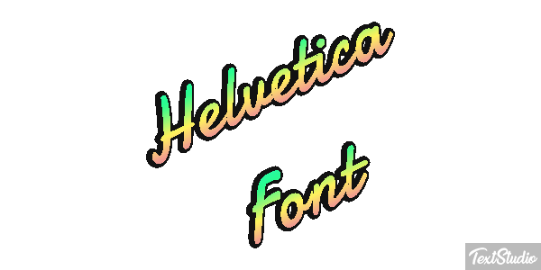 Helvetica Font Text effect