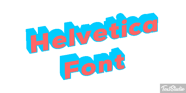 Helvetica Font Text effect