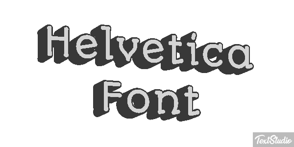Helvetica Font Text effect