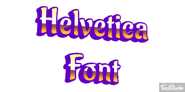 Helvetica Font Text effect