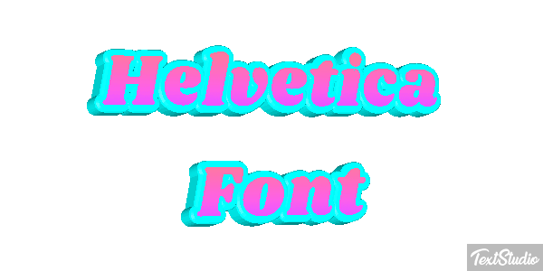 Helvetica Font Text effect