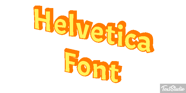 Helvetica Font Text effect