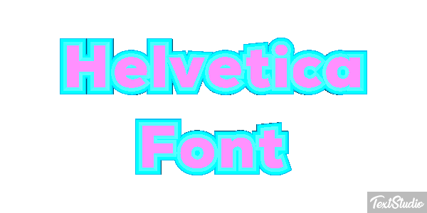 Helvetica Font Text effect