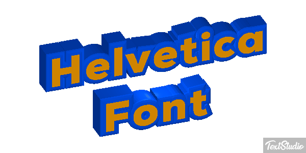Helvetica Font Text effect