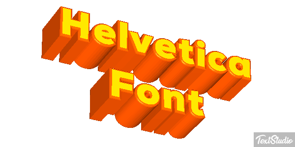 Helvetica Font Text effect