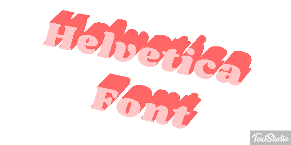 Helvetica Font Text effect