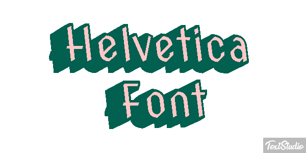 Helvetica Font Text effect