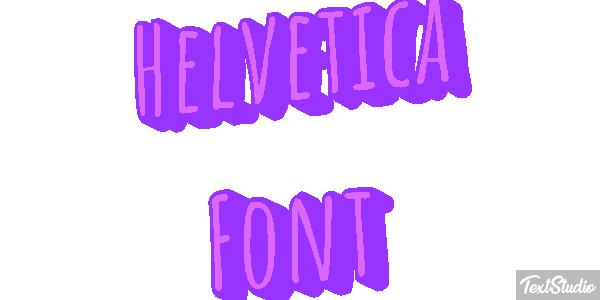 Helvetica Font Text effect