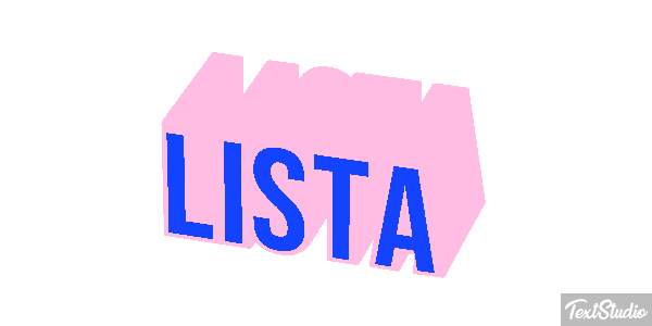 Lista Efeito do texto