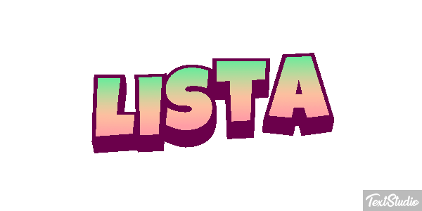 Lista Efeito do texto