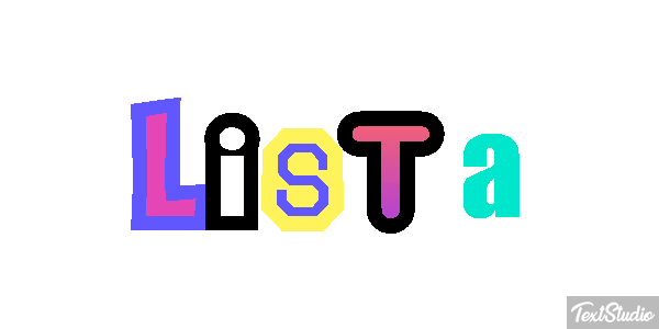 Lista Efeito do texto