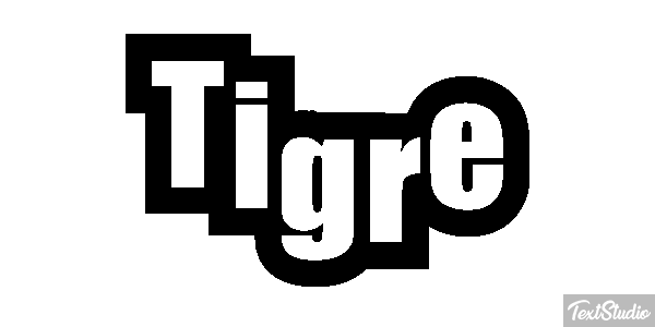 Tigre Efeito do texto