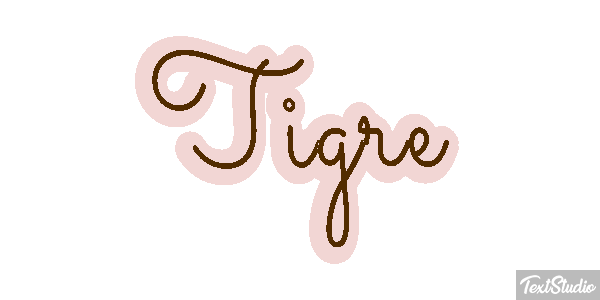 Tigre Efeito do texto