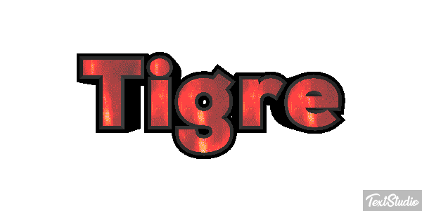 Tigre Efeito do texto