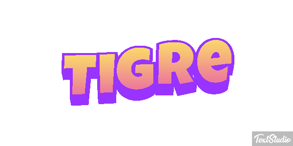 Tigre Efeito do texto
