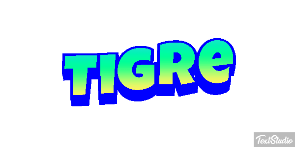 Tigre Efeito do texto