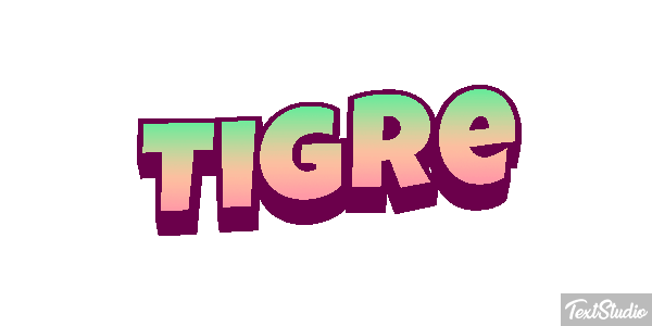 Tigre Efeito do texto