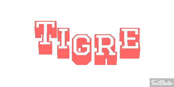 Tigre Efeito do texto