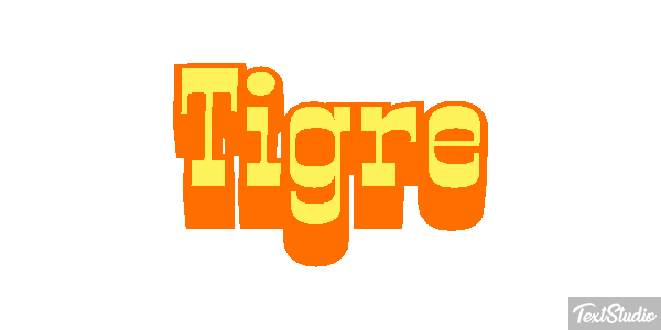 Tigre Efeito do texto