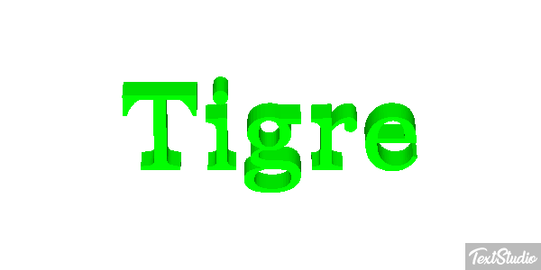 Tigre Efeito do texto