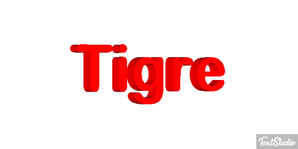 Tigre Efeito do texto