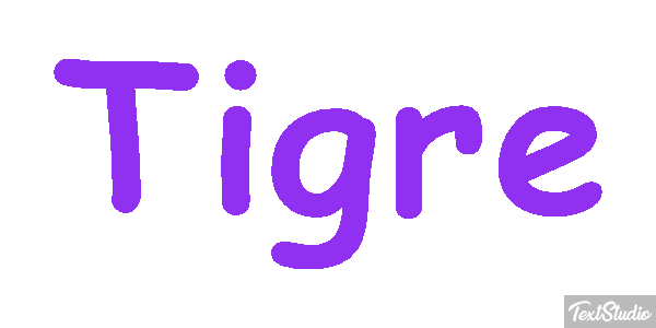 Tigre Efeito do texto