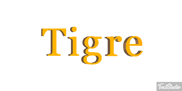 Tigre Efeito do texto