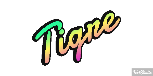 Tigre Efeito do texto