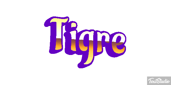 Tigre Efeito do texto