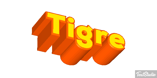 Tigre Efeito do texto