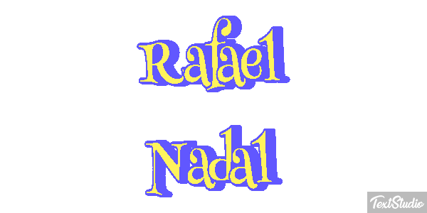 Rafael Nadal Text effect