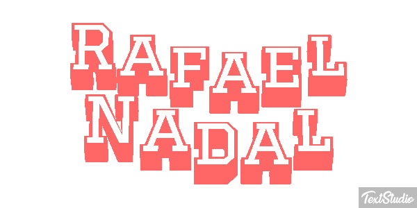 Rafael Nadal Text effect
