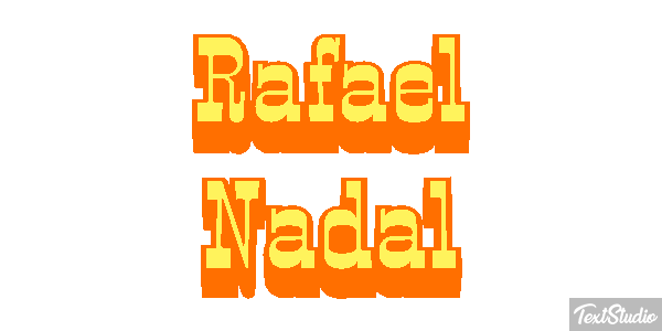 Rafael Nadal Text effect