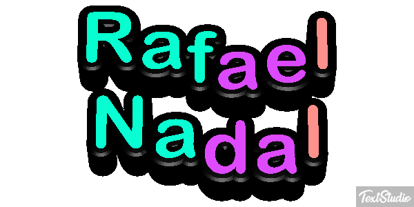 Rafael Nadal Text effect