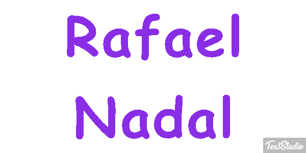 Rafael Nadal Text effect