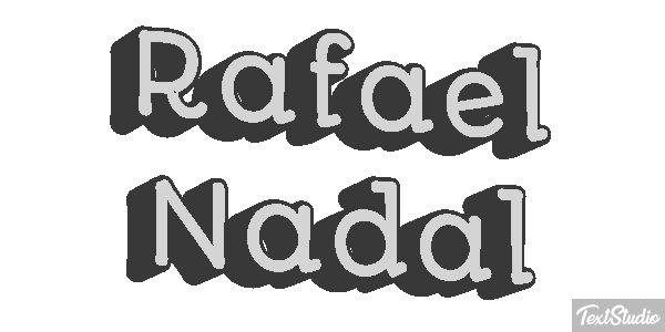 Rafael Nadal Text effect