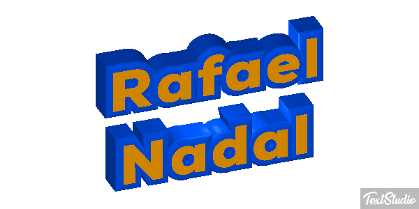 Rafael Nadal Text effect