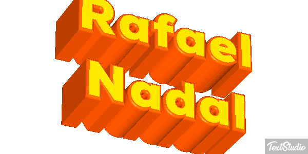 Rafael Nadal Text effect