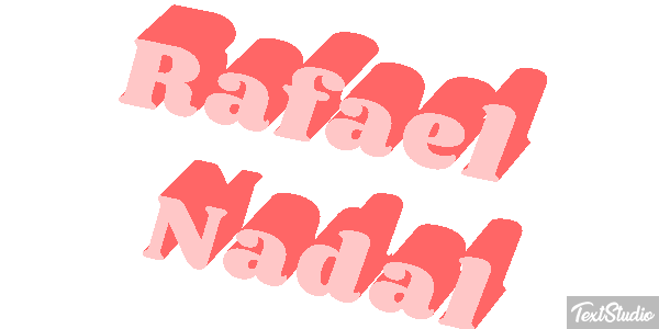 Rafael Nadal Text effect