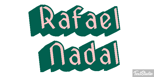 Rafael Nadal Text effect