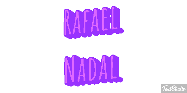 Rafael Nadal Text effect