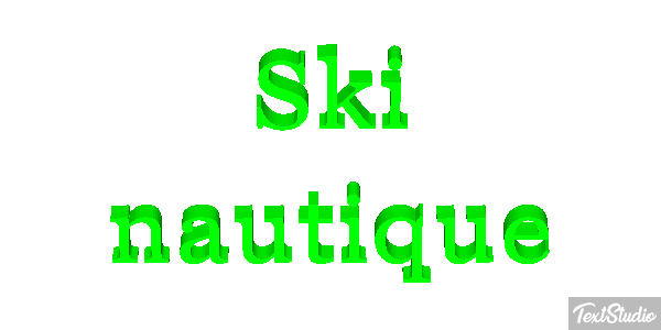 Ski nautique Текстовый эффект