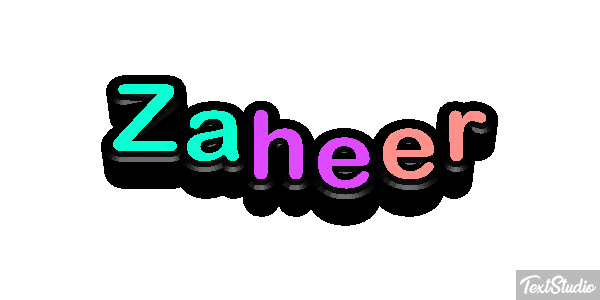 Zaheer Text effect