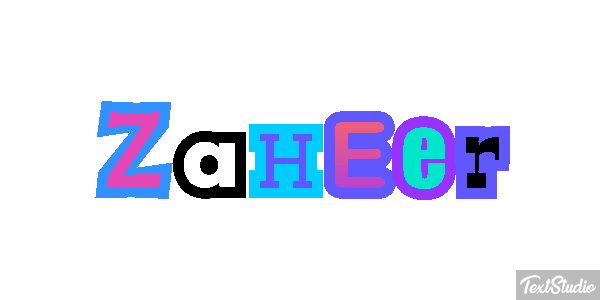 Zaheer Text effect